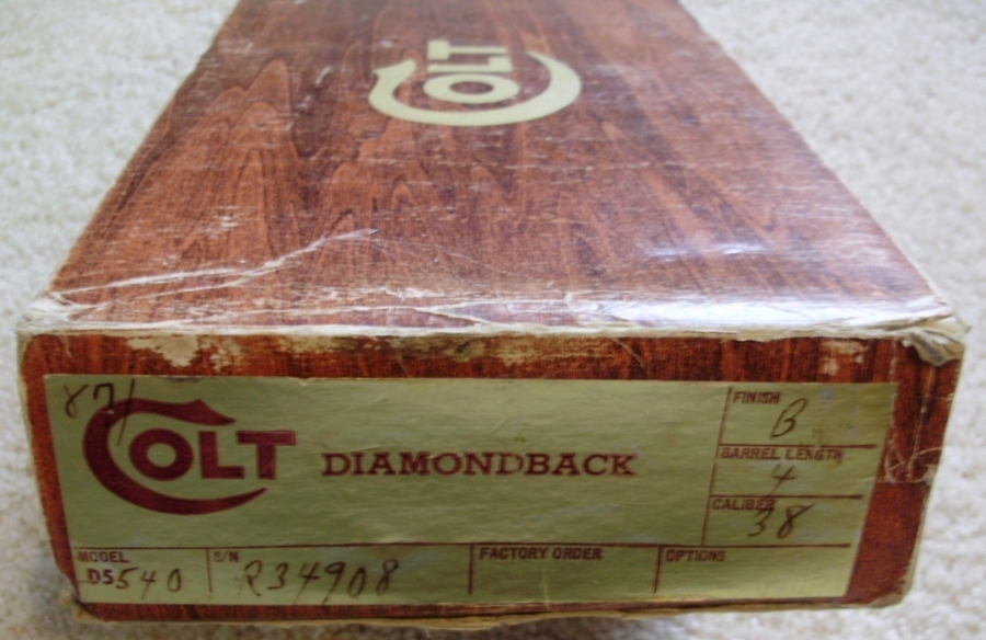 Wondering What Box Is Correct For A 1977 Colt Diamondback,2.5 Bbl,38 ...